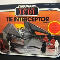 VINTAGE STAR WARS TIE INTERCEPTOR BI-LOGO ROTJ 1983 Complete